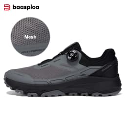 Baasploa Men Hiking Outdoor Sneakers New High Quality Trekking Climbing Shoes Male Rotating Button Luxury Designer Outdoor Shoes