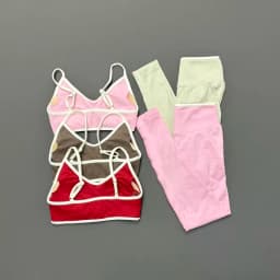 2Pcs Women Yoga Set Seamless Halter Strappy Push Up Backless Butt Lifting Scrunch Booty Lift Gym Fitness Active Athletic Shorts
