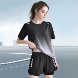 Women's Loose Ice Silk Quick-Dry T-Shirt for Yoga, Running & Fitness
