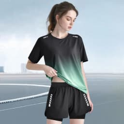 Women's Loose Ice Silk Quick-Dry T-Shirt for Yoga, Running & Fitness