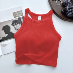 Women's Color Block Sports Bra & Yoga Tank Top Set, Shockproof Support for Running & Training, Stylish Outer-Wear Active Top