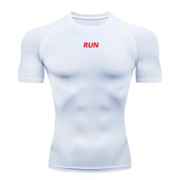 Men's Quick Dry Short Sleeve Gym Running Moisture Wicking Round Neck T-Shirt Training Exercise Gym Sport Shirt Tops Lightweight