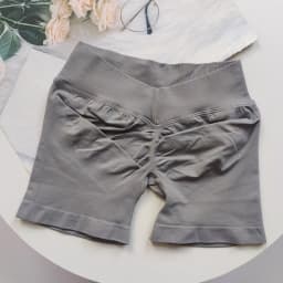 European & American Style Butt Lifting Shorts, Back V-Waist Fitness Shorts, Breathable Push-Up Booty Pants for Workout, Weight L