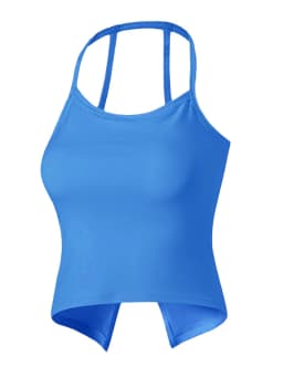 Women's Sexy Halter Sports Bra Tank - Built-in Pads, Strappy Yoga Pilates Gym Top, Outerwear-Friendly