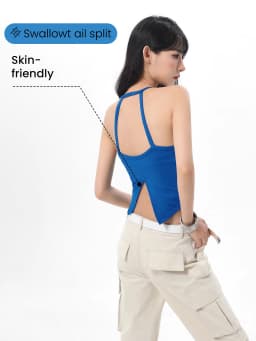 Women's Sexy Halter Sports Bra Tank - Built-in Pads, Strappy Yoga Pilates Gym Top, Outerwear-Friendly