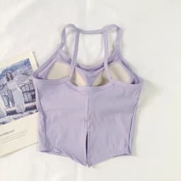 Women's Sexy Halter Sports Bra Tank - Built-in Pads, Strappy Yoga Pilates Gym Top, Outerwear-Friendly