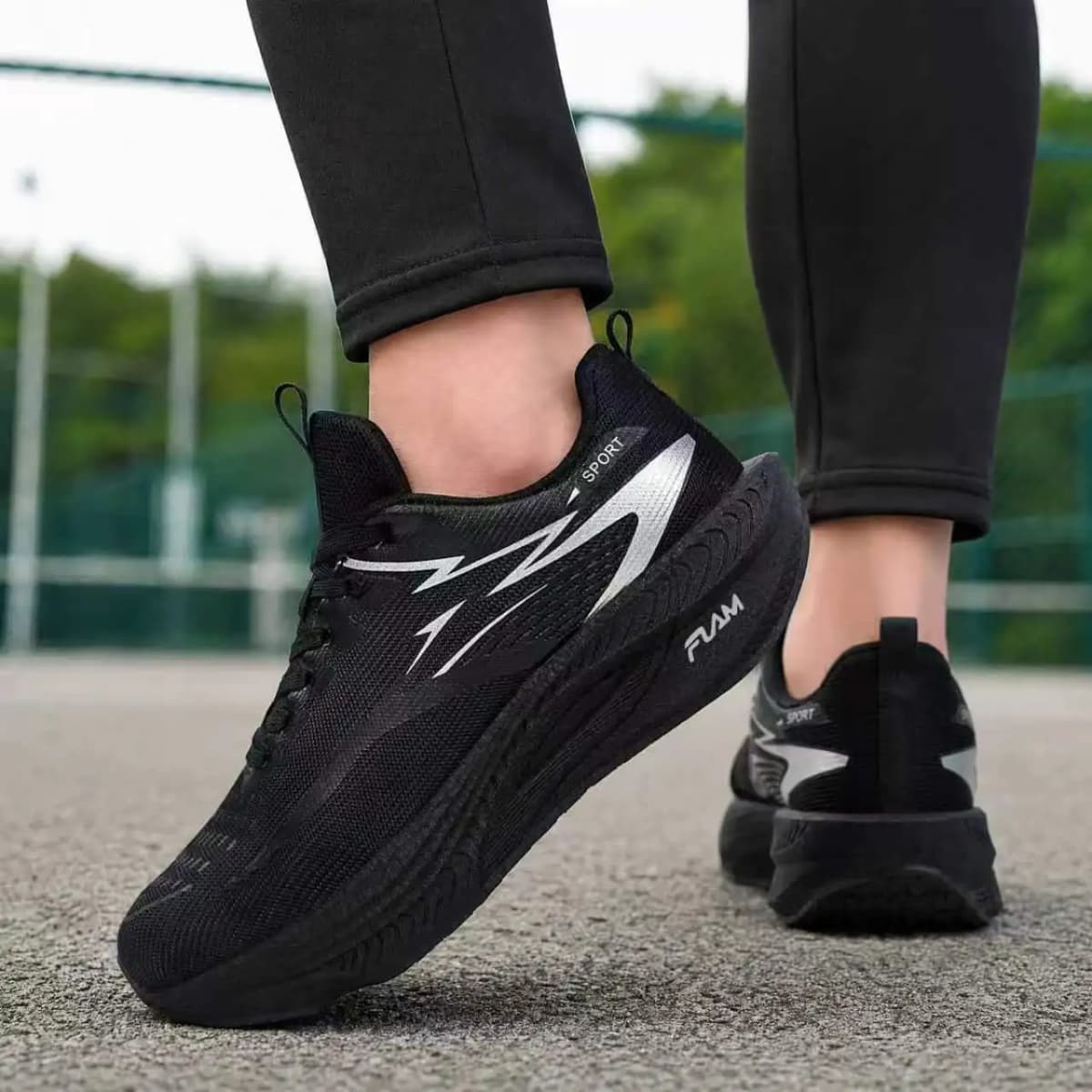 Marathon Racing Shoes Men Elastic Cushion Mesh Trainers