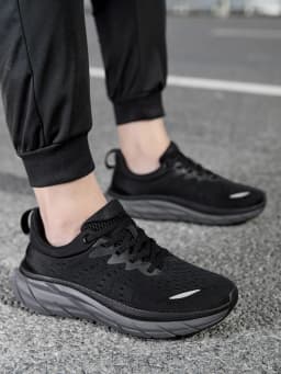 Mesh Breathable Sports Shoes for Men and Women, Thick Soled Shock-Absorbing lightweight Soft Soled Running Shoes