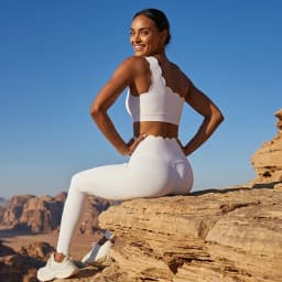 Women Off Shoulder Sports Bra High Waist Leggings Set 2 Piece Quick Dry Skin Friendly High Compression Yoga Gym Activewear