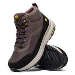 FitVille Extra Wide Hiking Shoes Mid-top Leather Climbing Shoes for Men Water-resistant Trekking Boots Arche Support Non-Slip