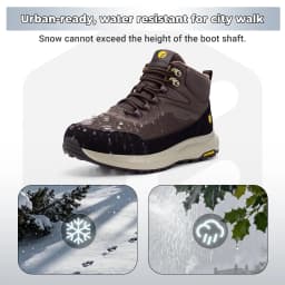 FitVille Extra Wide Hiking Shoes Mid-top Leather Climbing Shoes for Men Water-resistant Trekking Boots Arche Support Non-Slip