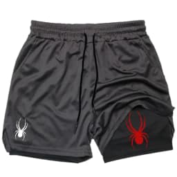 Summer for Men Shorts 2-in-1 Gym Breathable Running Jogging Casual Sportswear Quick Dry Fitness Double Layer Fashion Double Deck