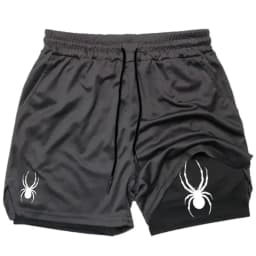Summer for Men Shorts 2-in-1 Gym Breathable Running Jogging Casual Sportswear Quick Dry Fitness Double Layer Fashion Double Deck