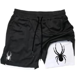 Summer for Men Shorts 2-in-1 Gym Breathable Running Jogging Casual Sportswear Quick Dry Fitness Double Layer Fashion Double Deck