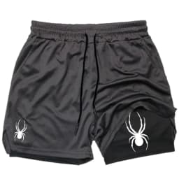 Summer for Men Shorts 2-in-1 Gym Breathable Running Jogging Casual Sportswear Quick Dry Fitness Double Layer Fashion Double Deck
