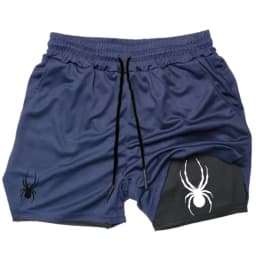 Summer for Men Shorts 2-in-1 Gym Breathable Running Jogging Casual Sportswear Quick Dry Fitness Double Layer Fashion Double Deck