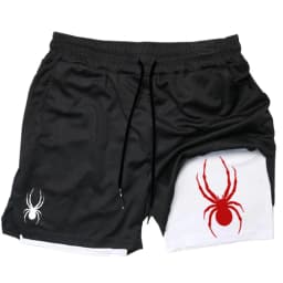 Summer for Men Shorts 2-in-1 Gym Breathable Running Jogging Casual Sportswear Quick Dry Fitness Double Layer Fashion Double Deck