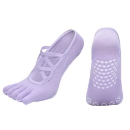 Professional Breathable Five Toe Pilates Socks Fitness Non-Slip Bandage Yoga Socks Women Backless Ballet Dance Workout Socks