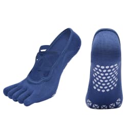 Professional Breathable Five Toe Pilates Socks Fitness Non-Slip Bandage Yoga Socks Women Backless Ballet Dance Workout Socks