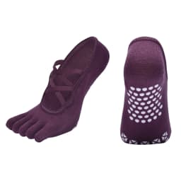 Professional Breathable Five Toe Pilates Socks Fitness Non-Slip Bandage Yoga Socks Women Backless Ballet Dance Workout Socks