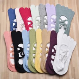 Professional Breathable Five Toe Pilates Socks Fitness Non-Slip Bandage Yoga Socks Women Backless Ballet Dance Workout Socks