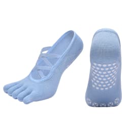 Professional Breathable Five Toe Pilates Socks Fitness Non-Slip Bandage Yoga Socks Women Backless Ballet Dance Workout Socks