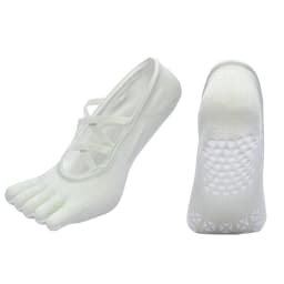 Professional Breathable Five Toe Pilates Socks Fitness Non-Slip Bandage Yoga Socks Women Backless Ballet Dance Workout Socks