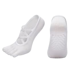 Professional Breathable Five Toe Pilates Socks Fitness Non-Slip Bandage Yoga Socks Women Backless Ballet Dance Workout Socks