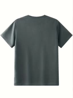 2026 Summer Men's Fashion Casual Streetwear Sport Sweat-Wicking Breathable Printed Crew Neck Short Sleeve T-Shirt