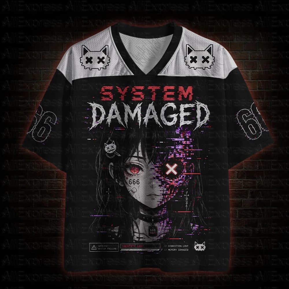 2026 New Movie Sports Fashion Adult and Children's Short Sleeve V-neck Street Eye Clothing Gothic Style Horror Fans Gift