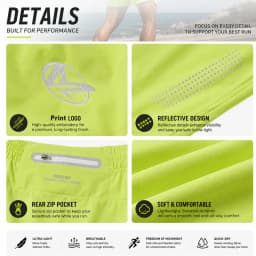 Breathable Running Pants With Reflective Strips Back Pocket Lightweight Sports Trousers Fitness Joggers Outdoor Athletic Pants