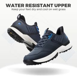 Fitville Professional Men's Golf Shoes Extra Wide Toe Casual Golfer Sneakers Cushioned Water Resistant Sport Shoes for Men