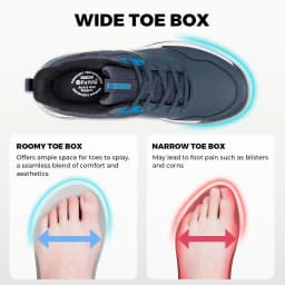 Fitville Professional Men's Golf Shoes Extra Wide Toe Casual Golfer Sneakers Cushioned Water Resistant Sport Shoes for Men
