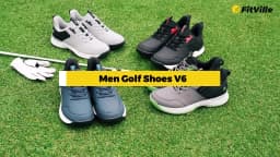Fitville Professional Men's Golf Shoes Extra Wide Toe Casual Golfer Sneakers Cushioned Water Resistant Sport Shoes for Men