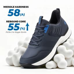 Fitville Professional Men's Golf Shoes Extra Wide Toe Casual Golfer Sneakers Cushioned Water Resistant Sport Shoes for Men