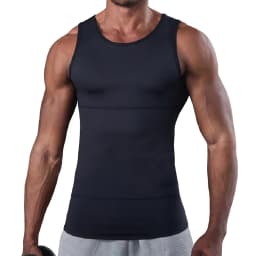Men's Compression Tank Top Vest, Slimming Body Shaper Undershirt, Abs Abdomen Chest Control Workout Shapewear for Daily Fitness