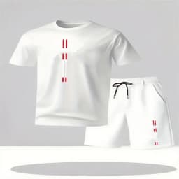 2026 Men's Set New Fashion Sports Set Men's Sports Shirt Set Men's Round Neck Short Sleeve Shorts Sports Set 2-piece Set