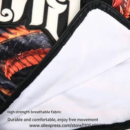 Muay Thai Shorts Men Women Youth Satin Boxing Trunks with Fire Snake Print Thai Letter Embroidery Elastic Waist Kickboxing Pants
