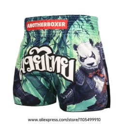 Muay Thai Shorts Men Women Youth Satin Boxing Trunks with Fire Snake Print Thai Letter Embroidery Elastic Waist Kickboxing Pants