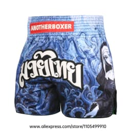 Muay Thai Shorts Men Women Youth Satin Boxing Trunks with Fire Snake Print Thai Letter Embroidery Elastic Waist Kickboxing Pants