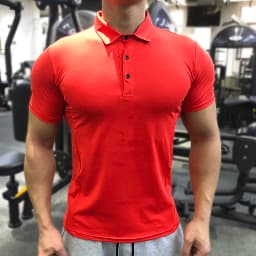 Summer Men Polo T-shirt Gym Running Training Fitness Bodybuilding Casual Sport Top Quality Cotton Short Sleeve Male Tops Tees