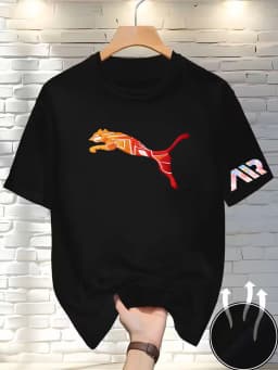 Summer Trend Men's T-shirt Top Casual Loose Fit Crewneck T-shirt Pattern Printed Round Neck Short Sleeved Homme Vêtement