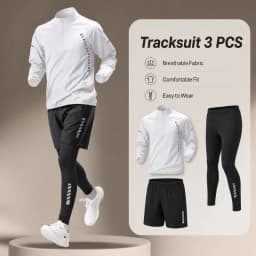 1-3 outdoor men's lightweight quick drying jacket set, fitness running set, sports jogging pants, exercise equipment