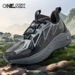 ONEMIX Men Autumn Winter Casual Shoes Anti-slip And Wear-resistant Hiking Shoes Featuring a Soft And Elastic Shock Absorption