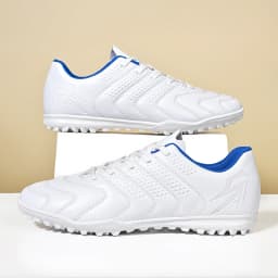Unisex Adult TF Soccer Shoes PU Breathable Woven Fabric Rubber Dense Stud Anti-slip Wear-resistant Artificial Turf Daily Trainin