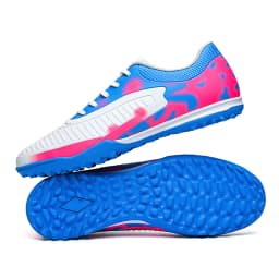 Unisex Adult TF Soccer Shoes PU Breathable Woven Fabric Rubber Dense Stud Anti-slip Wear-resistant Artificial Turf Daily Trainin