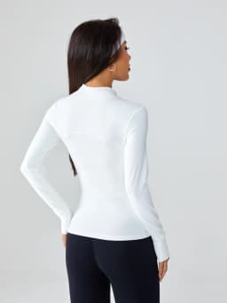 Women's Long-Sleeve Fitted Athletic Jacket for Spring & Fall - Ideal for Running, Gym Workouts & Yoga