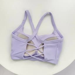 Women's Crisscross Racerback Sports Bra - Built-in Cups, High Support, Moisture-Wicking for Yoga Pilates Fitness Training