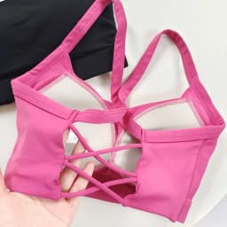 Women's Crisscross Racerback Sports Bra - Built-in Cups, High Support, Moisture-Wicking for Yoga Pilates Fitness Training