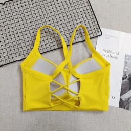 Women's Crisscross Racerback Sports Bra - Built-in Cups, High Support, Moisture-Wicking for Yoga Pilates Fitness Training